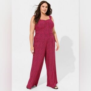 Torrid Challis Crop Top and Wide Leg Pants Set Size 2x